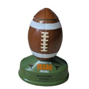 University Of Texas Football MICHTER'S Whiskey Decanter 1.0 Liter 10" Vintage